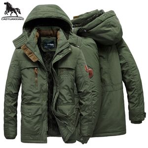 Chaquetas para hombre Parka de invierno chaqueta para hombre Más terciopelo Hombres Abrigos cortavientos con capucha para hombre chaquetas cálidas casuales abrigo Desmontable sombrero L6XL 8186 220829