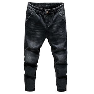 Jeans pour hommes noir élasticité sarouel décontracté jean effilé Homme jogging ample Baggy hommes pantalon pantalon décontracté grande taille 42253Z
