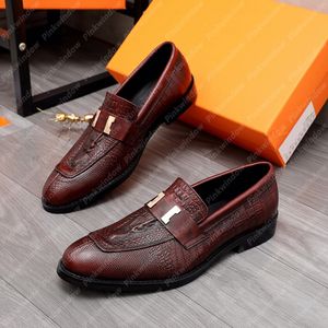 Chaussures en cuir véritable pour hommes Chaussures de robe de haute qualité Business Derby Crocodile Modèle Designer Hommes Sneakers Coin décontractés 2203252