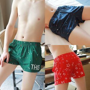 Sous-vêtements amples pour hommes mode été angle plat grande taille pur coton gras hommes shorts quatre coins flèche pyjamas