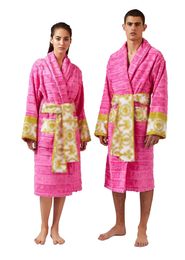 Peignoir en coton classique de luxe pour hommes hommes et femmes marque vêtements de nuit kimono peignoirs de bain chauds maison porter des peignoirs unisexes taille unique
