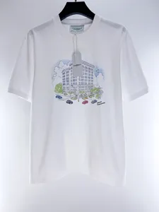 Chemises de créateurs de luxe pour hommes T-shirt Homme Chemise T-shirts Top Femme Tee 30 styles de couleurs motif de ville Manches courtes Hip Hop Femmes Casual Hommes Manches courtes Casablanca