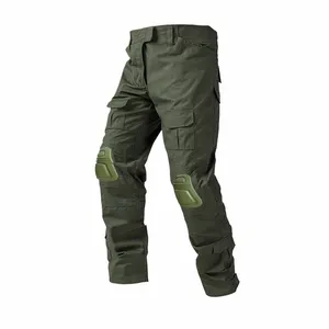 Pantalon tactique militaire pour hommes CP Green Camoue Cargo Pantalon de combat de paintball de l'armée américaine avec genouillères Vêtements de travail Airsoft S7zx #