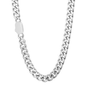 Collar para hombre Cadena cubana de Miami Cadenas de eslabones de acero inoxidable Collares para hombres Mujeres Niños Niñas Regalos de vacaciones Diseño de cadena clásico de moda 8 mm de ancho 24 pulgadas