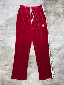 Mentes plus récente de collection Designer Beau pantalon de jogging sur piste rouge ~ pantalon de taille US ~ Tops Mens Yoga Joggers Pantalon Sweat