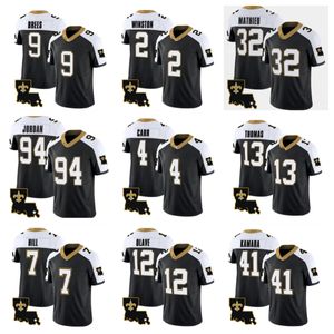 Hombres NeworleansSaintsmichael Thomas Ain Kamara Derek Carr Black White 2023 F.U.S.E.1987 Legacy Vapor Ed Jersey