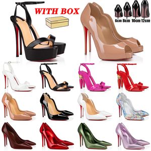 Red Bottoms Heels Christians Louboutins Womens High Heels Con caja Suela roja de lujo Tacones altos Fondos rojos Zapatos de vestir Diseñador de mujer Bombas de punta 【code ：L】