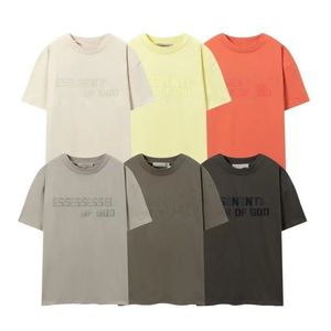 chemises de créateurs chemises hommes t-shirt mode unisexe coupe ample à manches courtes 260g pur coton poitrine 3D silicone lettre impression prix de gros