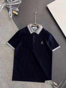 Polos pour hommes Summer Navy Blanc Brunello Shirt Sports Sports Cucucelli Cucinelli T-shirts à manches courtes