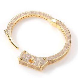 Bracelet doré glacé bracelet en or