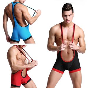 Hombres Sexy Subshirts Bodysuit Men Bodywear Wristling Singleta Mayorista