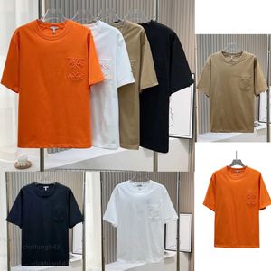 Camisa para hombre Camiseta Loewee Ropa para hombre Verano Loewee Camiseta de alta calidad Polo de algodón de moda Ropa holgada de manga corta Versión alta Camisetas de la marca Lowe