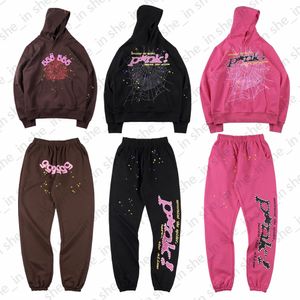 Sudaderas con capucha Sp5der para hombre Young Thug Angel Mujer Moda 555555 Sudaderas con letras Sudadera con capucha de tela de araña informal Pantalones de chándal Chándales 23ss