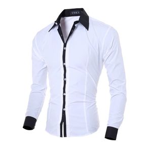 Chemises à rayures pour hommes à manches longues Slim blanc Social décontracté vêtements masculins affaires Camisa Masculina Chemise Chemise de noël 240307