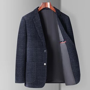 Trajes para hombre Blazers Conjunto casual para hombre de gama alta Otoño e invierno Negocios livianos La tela occidental única será la chaqueta de traje de Iron Man 231118