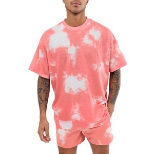 Hombre de verano Trajes de verano Corbata de moda Impresión de tinte Twee Piece Shorts Boys Hiphop Streetwear T Shirts Shorts al por mayor