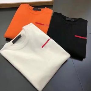 Suéteres para hombre de alta calidad marca P suéter de manga larga Simple sólido cuello redondo suéteres de punto casuales hombres ropa deportiva jerseys