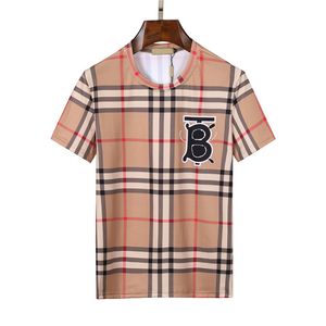 Mens T Shirt Designer robe en coton matériel Taille M-XXXXLKhaki check Mode Hommes Femmes T-shirts D'été À Manches Courtes t-shirt Avec Des Lettres