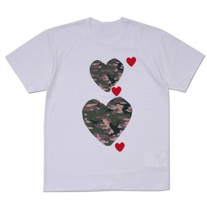 mens t shirt Designer t shirts love red Heart eyes Cdg Casual Women Quanlity amoureux chemises Broderie Short Sleeve tee loisirs streetwear marée outdoor fashion sweat