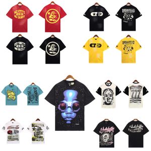 mens t shirt hellstar mens designer mens clothing mens polo shirt American hip hop avatar print short sleeve sweatshirt