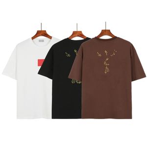 T-shirts pour hommes T-shirt pour hommes High Street Style à manches courtes col rond mode lettre imprimé femmes t-shirt taille S-XL