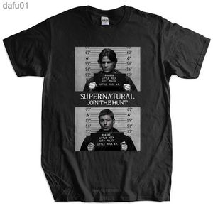 T-shirt homme TOPS Supernatural Mugshot's T-shirt tasse surnaturelle mugshot sam dean winchester sam tee-shirt unisexe L230520
