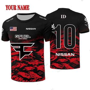 Camisetas para hombre CSGO Esports Camiseta para hombre Faze G2 E-Sports Team Shirt con identificación personalizada Nombre Número Bandera Nico Apparel 2023