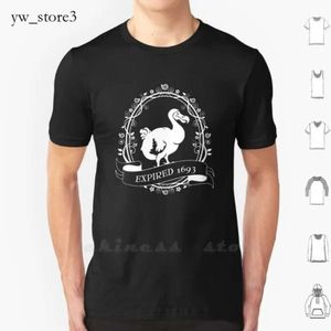 Mens t-shirts dodo expiré coton (blanc) chemise personnalisée conception imprimé éteint animal ammonite fleur silhouette 7486