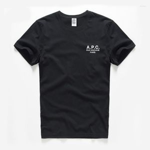 Hommes t-shirts coréen Apc marque de mode vêtements été coton lettre imprimer à manches courtes t-shirts décontracté haut à col rond femme Streetwear