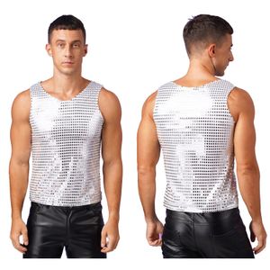 Camisetas para hombres Lectin Sleveless Tank Toquero suelto Ropa de actuación de Navidad CLUB NIGHTCLUB NIGTERCOAT 240410