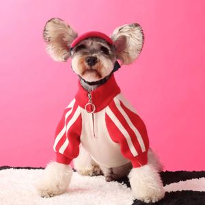 Mens Teddy Schnauzer Bears Sports Sweater Little Dog Clothes Automne et Winter Cardigan Beau Pet Wear 240402