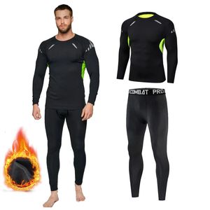 Mens Thermal Underwear Winter Fleece Long Johns Men Thick Set Keep Warm Tops Legging Man Sport Thermo Male Clothing 231018
