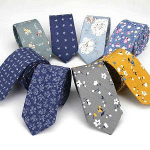 mens tie New Men's Brand Floral Neck Ties for Man Casual Cotton Slim Tie Gravata Skinny Wedding Business Cravates Nouveau Design Hommes Cravates T200805 POOV
