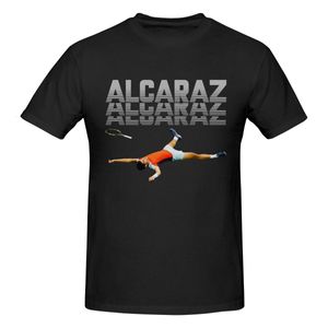 Camisetas masculinas Carlos Alcaraz Tennis Player Increíble camiseta de algodón de algodón corto Camiseta personalizada 230403