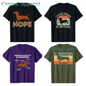 T-shirts pour hommes teckel cadeau drôle pour amoureux rétro Vintage Wiener Dog I Live Got Friendss in Low Places 230417