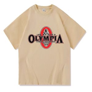 Mens TShirts Summer OLYMPIA Gymnases 100% Coton T-shirt Causal Oneck Basic T-shirts Homme Haute Qualité Classique Tops Vêtements 230512