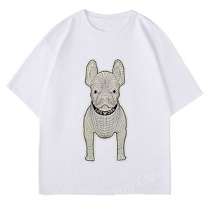 Camisetas para hombre Camiseta de verano Hombre Moda coreana Hip Hop Lifework Camisetas para mujer Estampado de perro Oversize Unisex Streetwear Camiseta Camiseta de algodón Top 230620