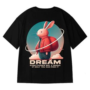 Camisetas para hombre Vintage Anime Rabbit Print T Shirt Funny Men Summer Casual Classic Manga corta Gothic Male Plus Size Tops Tees 8XL 230516