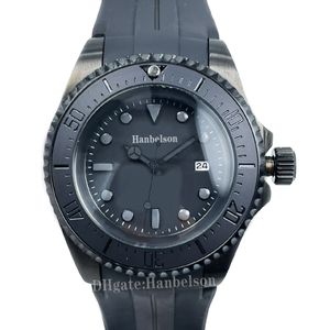 Montre Homme 44MM Lunette Céramique Noire Asia 2813 Automatique Saphir Cystal Caoutchouc Bracelet Acier Inoxydable Avec Fermoir Glide Lock Montres Mécaniques