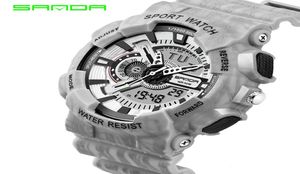 Montres pour hommes 2018 Sanda Fashion Watch Men Hommes Military Waterproof-Wrists Wrists Analog Digital Sports Watches7855746