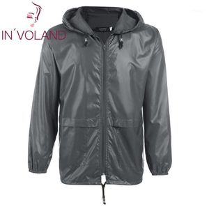 Chaquetas para hombre Impermeable, ligero, con capucha, con capucha, largo hasta la cintura, impermeable para exteriores, 4 colores, 110, hombro, 58, manga, 68, longitud, 77, bolsillo, sólido1