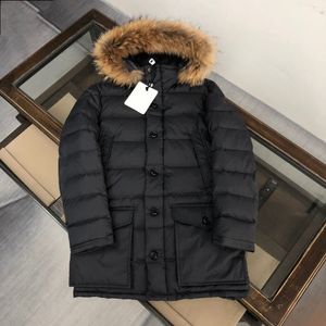 Chaqueta de invierno para hombre Puffer Designer Chaquetas de plumón Abrigo de piel de mapache Parka Abrigo Abrigo Casual Moda Diseño de bolsillo grande Grueso Cálido con capucha Abajo Ropa rompevientos