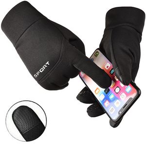 Guantes de forro para hombre Térmicos Caminar Deportes Correr Guantes de pantalla táctil