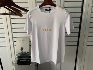 Hommes Femmes T-shirts Haute Qualité Casual Tees Mode Coton Lettre Imprimer Noir et Blanc T-shirt Boutons Hip Hop Vêtements pour Hommes