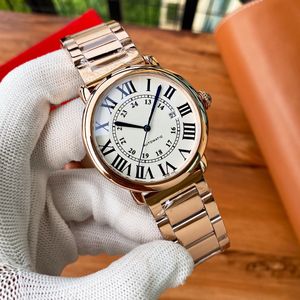 Relojes para mujer para hombre Números romanos Movimiento mecánico automático RONDE DE Relojes de pulsera Reloj de tanque para hombres de ocio