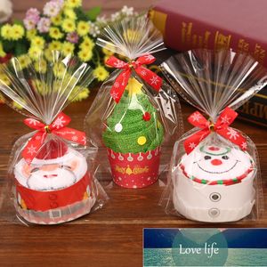 Joyeux Noël Cadeau Cupcake Coton Serviette Natal Noel Nouvel An Décoration Décorations de Noël pour la maison Enfants Enfants 30x30 cm Prix d'usine Conception experte Qualité