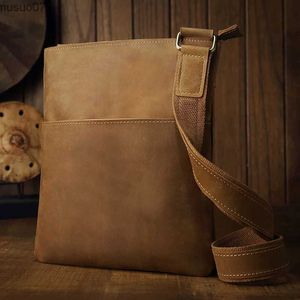 Messenger Bags Bolso de mensajero Luufan de diseño Simple para hombre, bandolera de cuero Crazy Horse, maletín de negocios, bolso cruzado, bolso de trabajo diario para hombre L2403