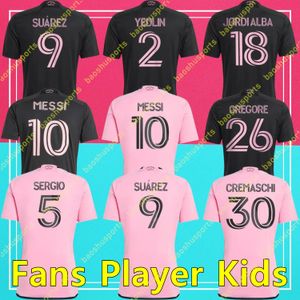 MESSIS Inter Miami CF 2023 2024 2025 Jerseys de fútbol Matuidi FRAY CAMPANA YEDLIN MLS 23 24 25 SUAREZ Camiseta de fútbol Hombres y niños Jugador Fans Versión Jersey Uniforme