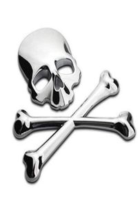 Mota 3d Skull Car autocollants Skulls Skeleton Crossbones Emblem Badge Decal Car Styling Stickers Accessoires 6436441