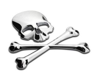Mota 3d Skull Car autocollants Skulls Skeleton Crossbones Emblem Badge Decal Car Styling Stickers Accessories9598011